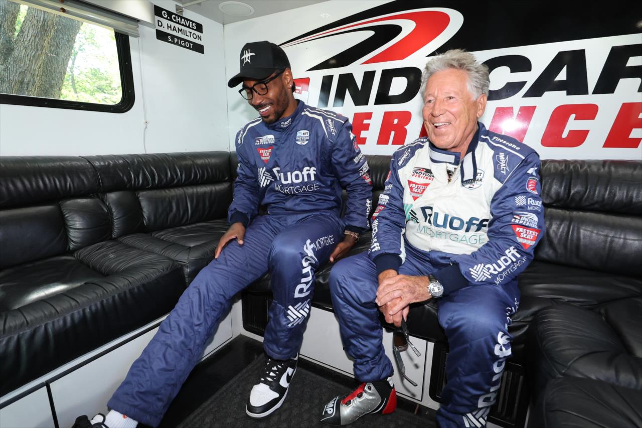 Braxton Miller prior to riding in the Ruoff Fastest Seat in Sports with Mario Andretti - Honda Indy 200 at Mid-Ohio - By: Chris Owens -- Photo by: Chris Owens